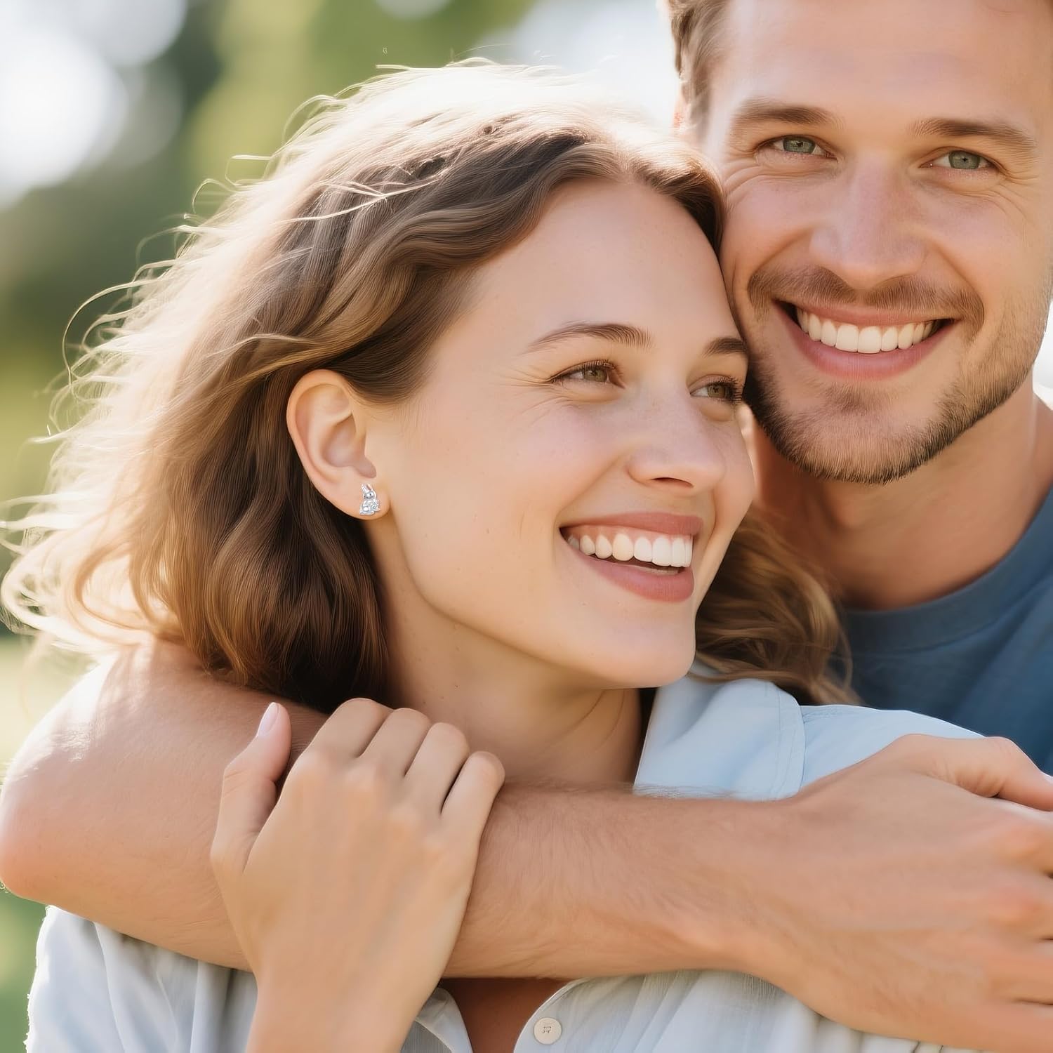 Rabbit Stud Earrings 925 Sterling Silver Bunny Earrings Bunny Gifts Cute Animal Earring Jewelry Gifts for Women - Image 3