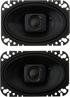 Polk Audio DB462 DB+ Series 4" x 6" Coaxial Speaker for Car & Marine, 2-Way Boat & Car Audio Speaker, 50-22kHz Frequency Response, Polypropylene Woofer Cone & 3/4" Silk Dome Tweeter, Easy Installation