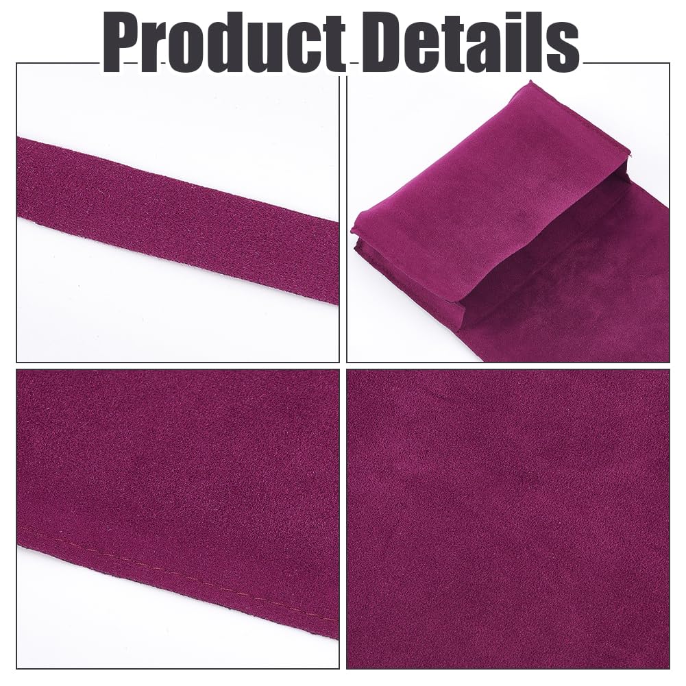 DELORIGIN 4Pcs Velvet Tarot Bags with 4 Tibetan Style Alloy Pendants,Tarot Rune Cube Wrap Pouches Tarot Cards Storage Cloth Holder Jewellery Bag for Tarot Oracle Decks Tarot Card Holder (Purple) - Image 3