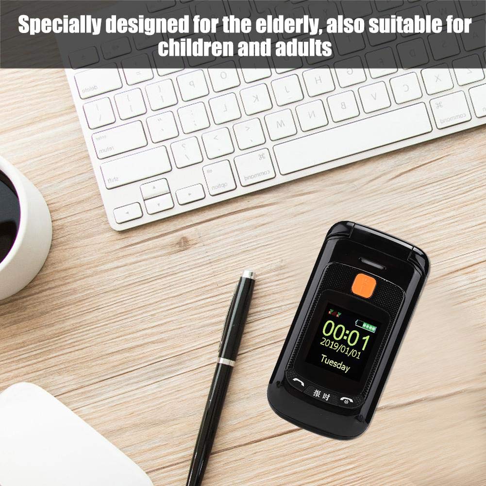 Big Button Mobile Phones, Full Voice-Assistance Touch Screen Flip Mobile Phone for The Elderly Also Suitable for Children and Adults.(US) 2