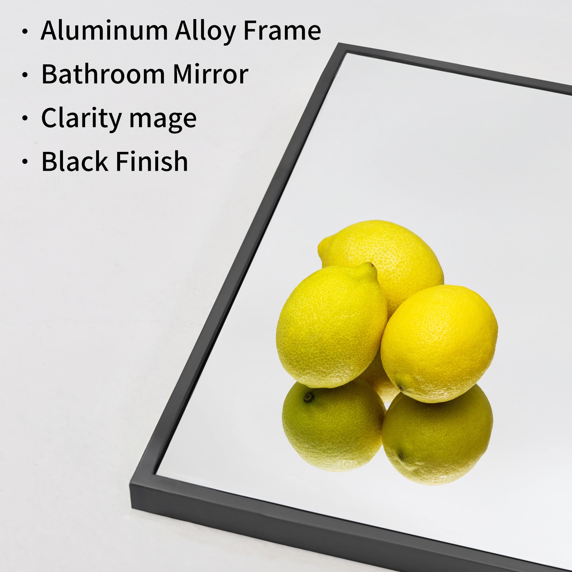 BED & BATH BEYOND ウォールミラー 　鏡　ミラー　46x56 Wall Mount Bathroom Rectangle Vanity Mirror (Horizontal