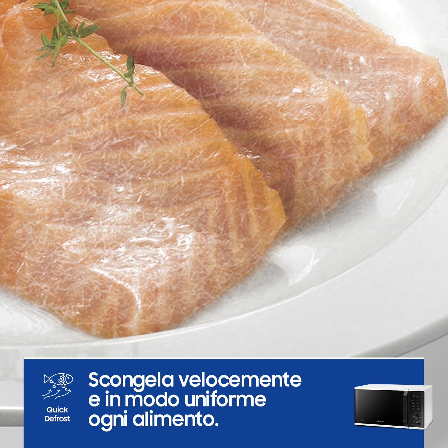 Samsung, Libera istallazione, Forno a Microonde Grill Advanced, MG2AK3515AW/ET, Cottura Croccante, Microonde + Grill 800 W + 1100 W, 23 L, 49l x 27,5h x 39p cm, Bianco