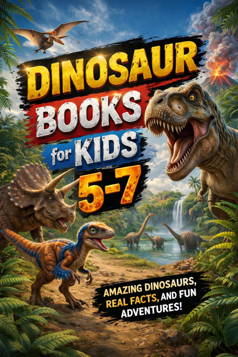 Dinosaur Books for Kids 5-7: A Fun Prehistoric Story with Real Dinosaur Facts for Children and Dino Lovers