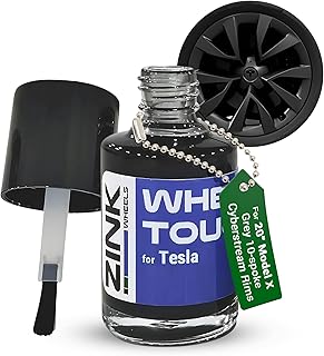 Premium Tesla Wheel Touch Up Paint for Model X 20-inch Grey Cyberstream Rims - Color-matched Paint for DIY Curb Rash Repair - Made in USA
