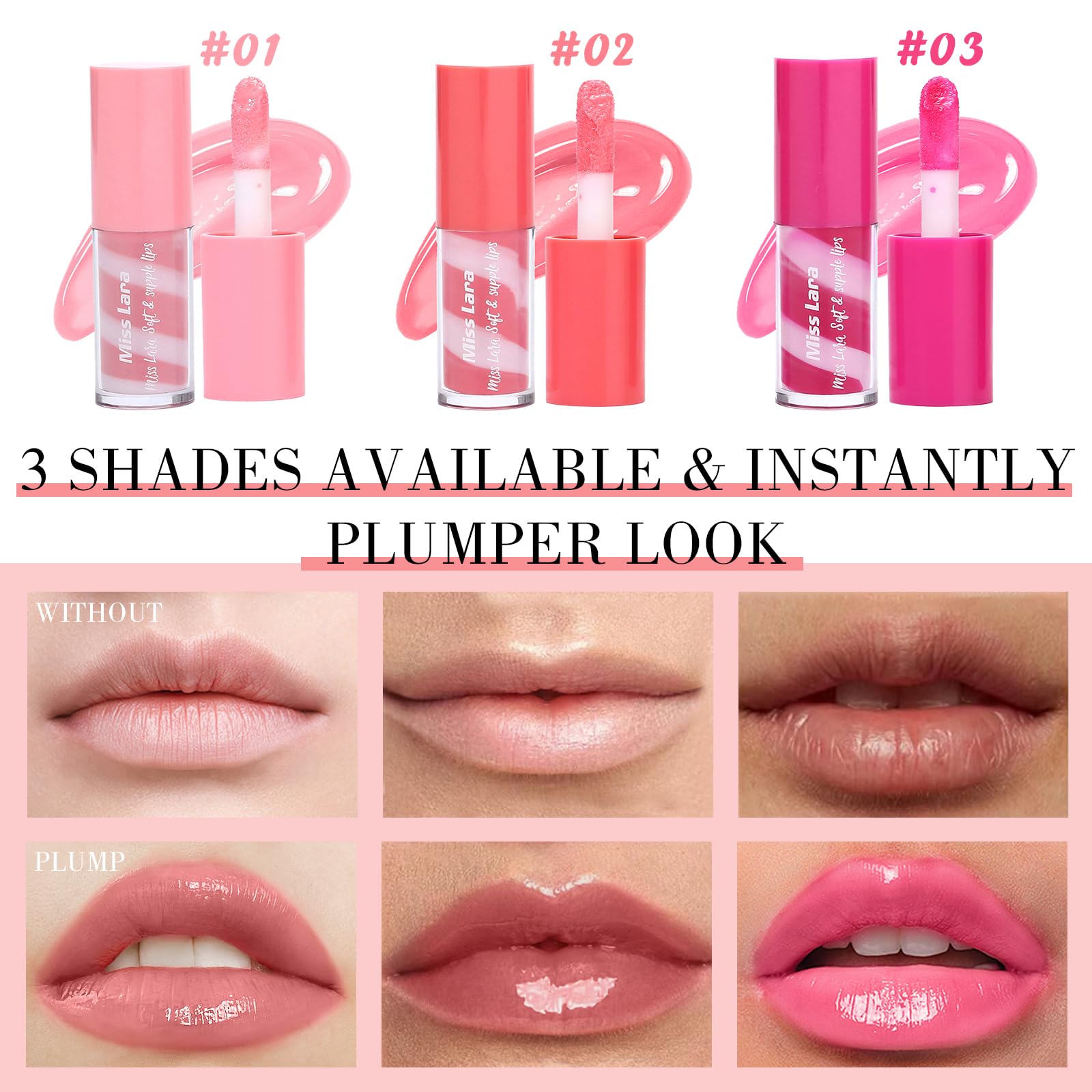 Prreal 2Pcs Lip Gloss Lip Balm Set, Lip Plumper Gross Lip Jelly Tinted, Moisturizing Lip Gloss Lip Jelly Lipstick Set - Image 4