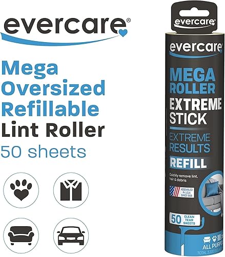 Miniatura 2 de Evercare Recambio de rodillo Extreme Stick 50 hojas de 10 pulgadas de ancho (paquete de 2)