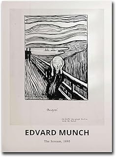 YOUXIGOUYUE Poster Wall Art Picture The Scream Poster Modern Home and Bedroom Decoration 20x30inch