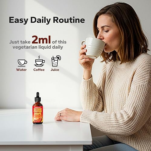 Miniatura 6 de Gotas de pimienta de cayena (paquete de 2, 2.1 onzas líquidas cada una), suplemento de pimienta de cayena, suplementos de cayena con capsaicina,