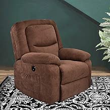 B BAIJIAWEI Fabric Electric Recliner Chair - Heated Vibration Massage Sofa with USB Charge Port - Microfiber Reclining Sofa for Home, Living Room, Bedroom - coolthings.us