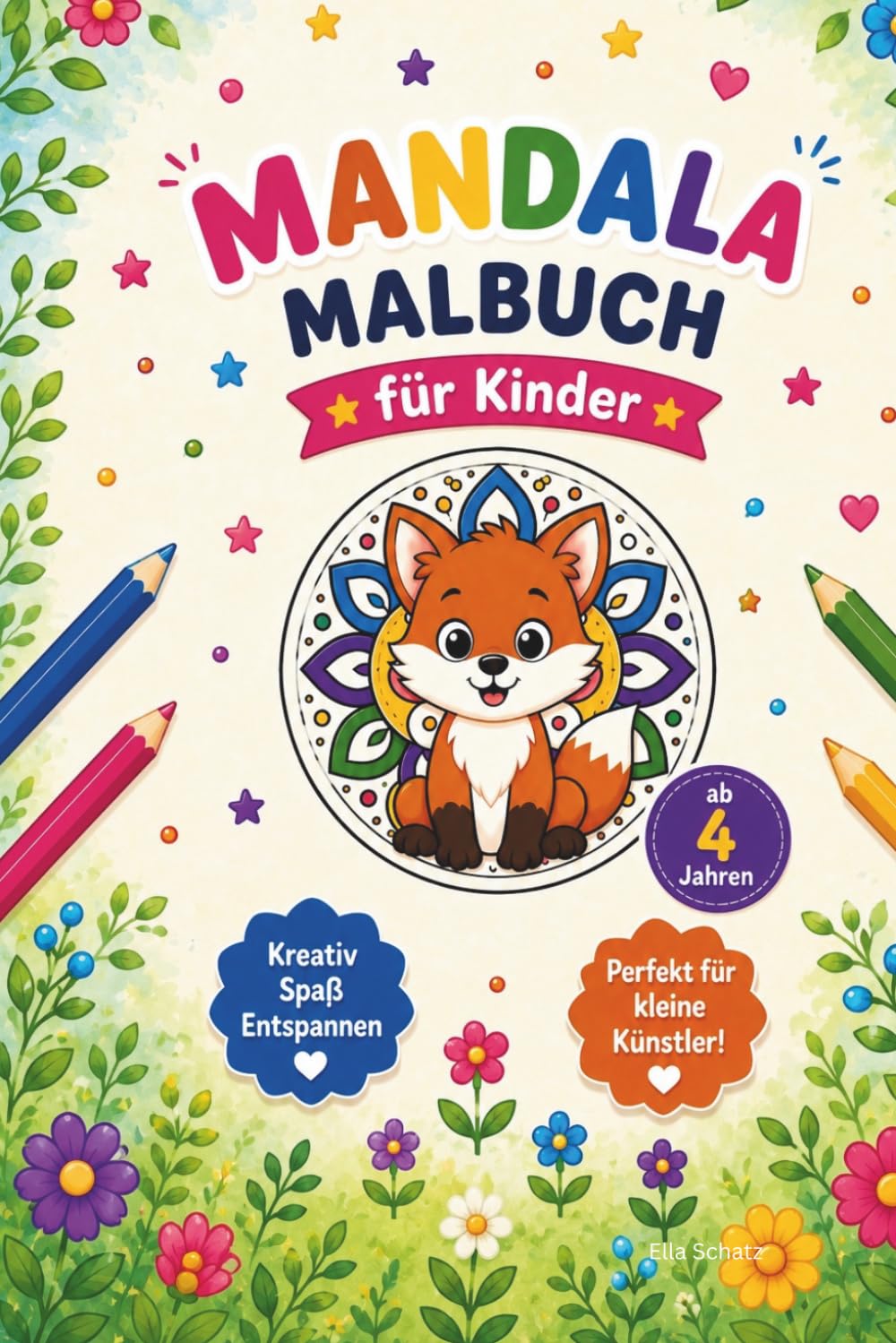 Mandala Malbuch für Kinder: Über 20 süße Tier-Mandalas zum Ausmalen