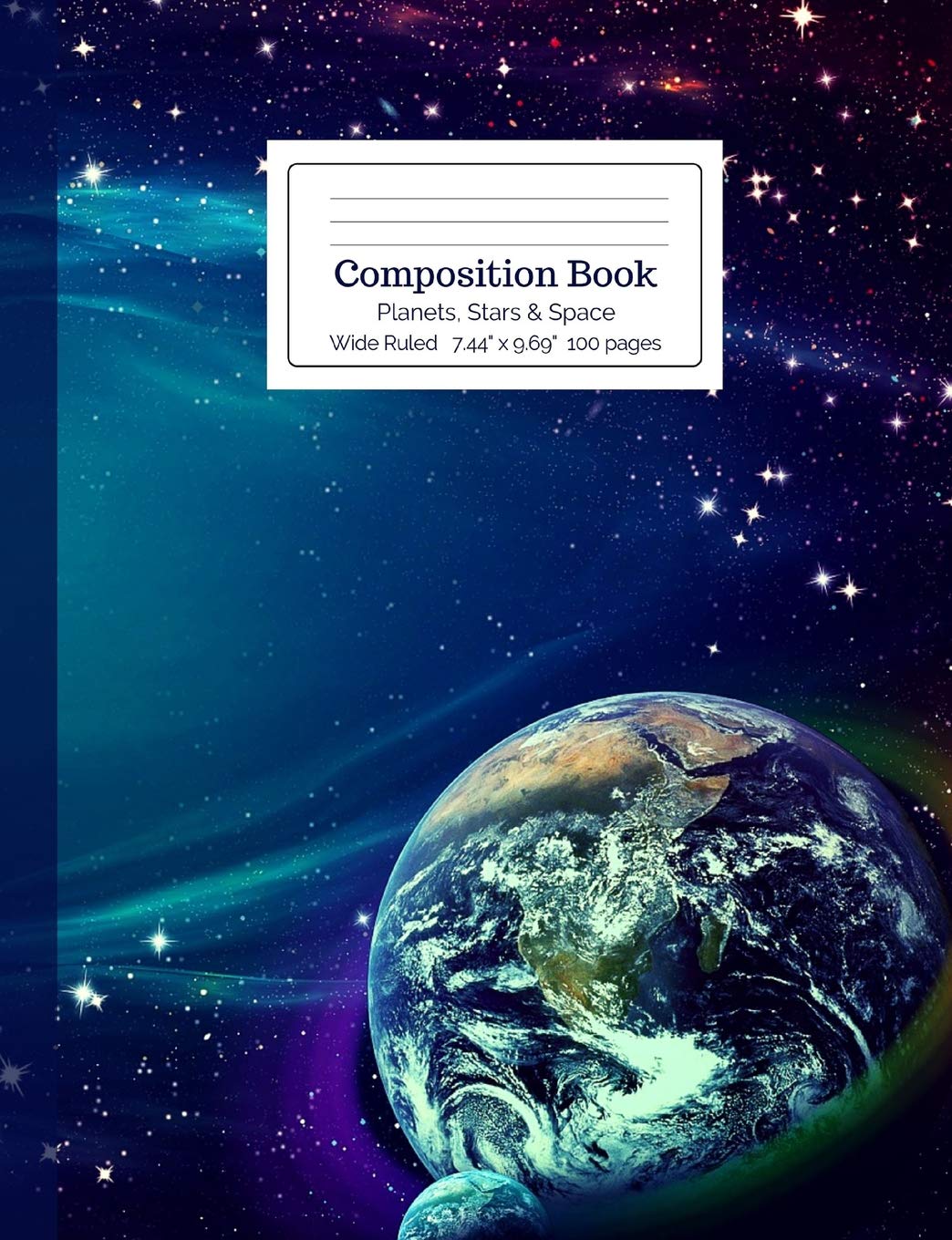 Composition Book Planets, Stars and Space Wide Ruled