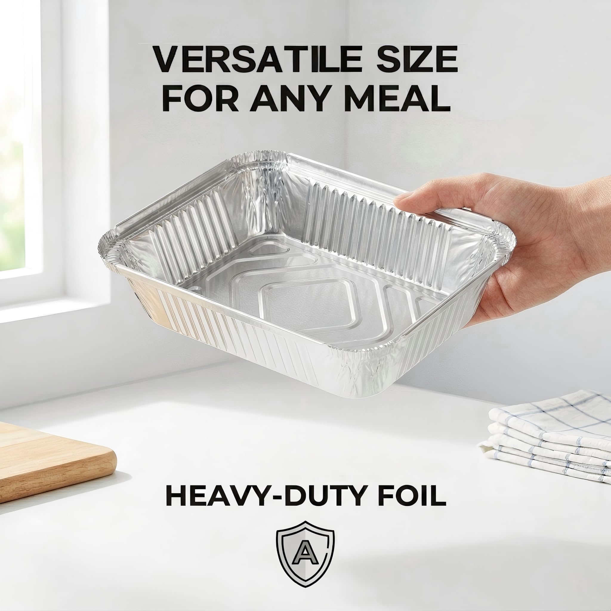 Aluminum Pans with Lids - 50 Pack -3