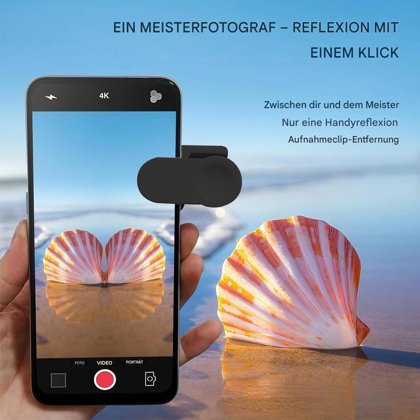 Klips Lustrzany Do Telefonu Przenośny | Zestaw klipsa z lustrzanym odbiciem Akcesoria Fotograficzne do Smartfona Zestawy Foto Wideo Dla Kobiet Dzieci Młodzieży i