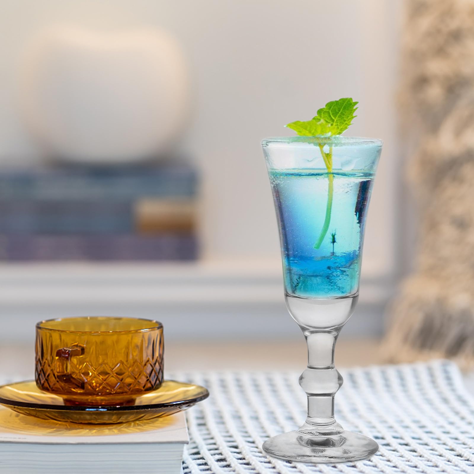 Toyvian 6 Copas de Champán de Cristal Transparente 190 Ml, Vasos de Licor y Cóctel para Fiestas y Banquetes, Copa de Bar Elegante y Resistente para Uso Doméstico y Profesional