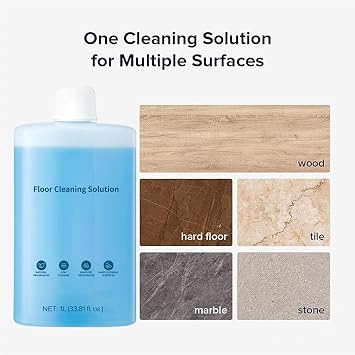 Floor Cleaning Solution 1L, Compatible With Roborock S8 Pro Ultra S8 MaxV Ultra S7 MaxV Ultra Q5 Q7 Q Revo S8 PLUS S8+, Robot Vacuum Detergent(1 pack)