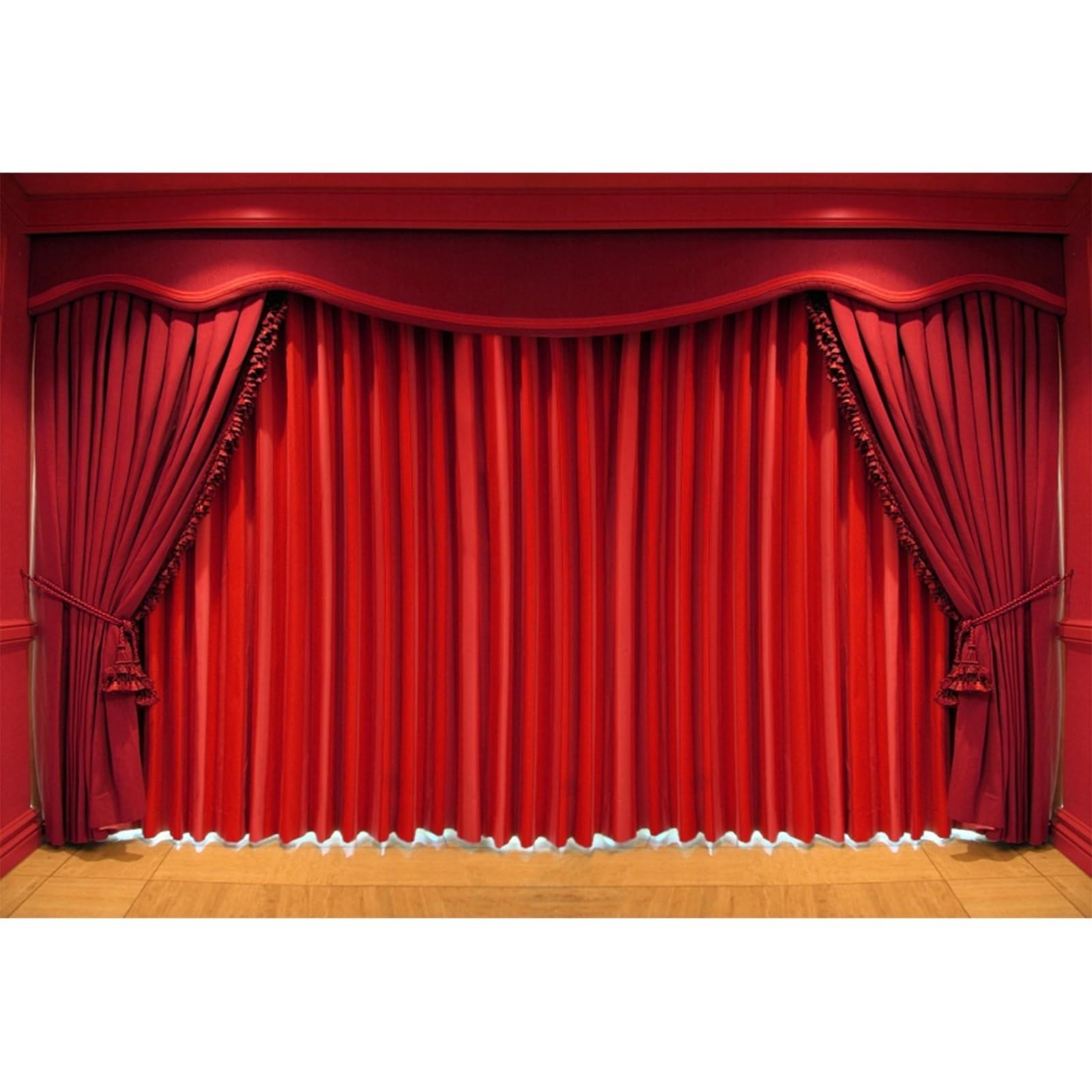 YongFoto 3x2m Vinile Sfondo Fotografico Red Curtain Palcoscenico Fondale Foto Festa Bambini Boby Nozze Adulto Partito Studio Fotografico Puntelli