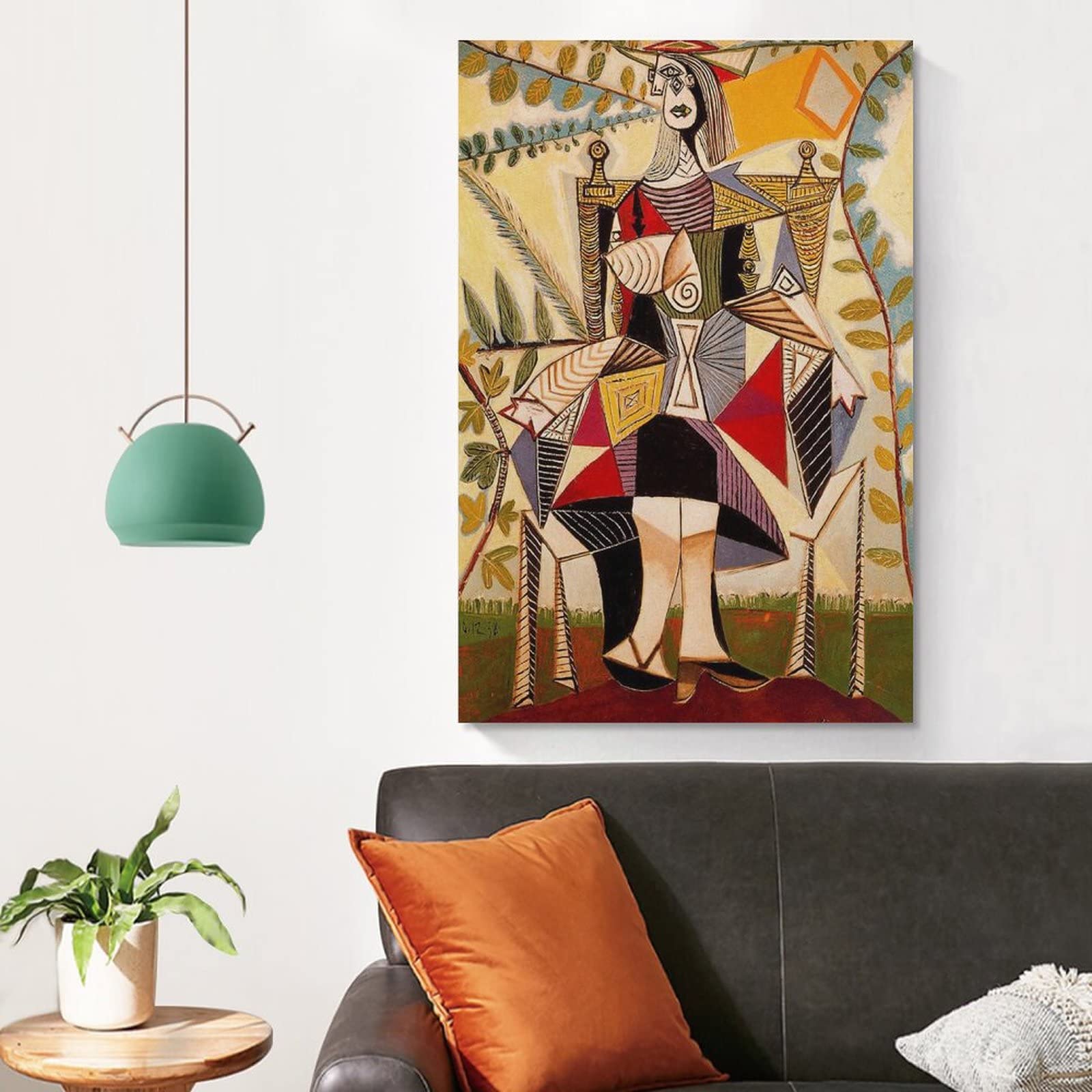 Amazon.co.jp: Pablo Picassoパブロ・ピカソ画家の作品（庭に座る女