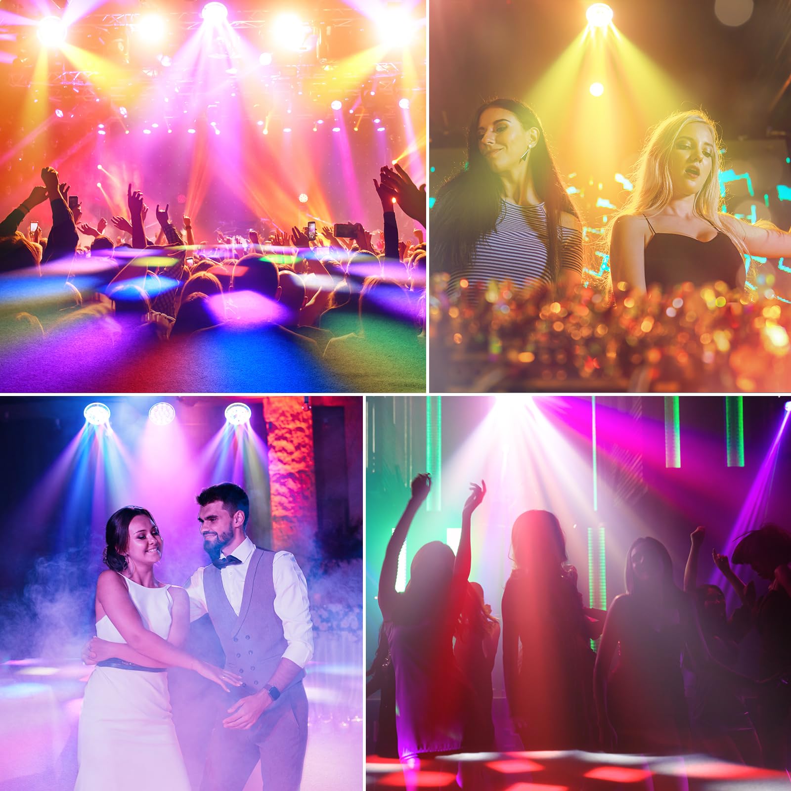 2 pezzi Teste Mobili LED 19 x 20W LED RGBW Beam Wash Luce da Palcoscenico Colore Vortice Caleidoscopio Zoom Effetto Luce di Scena DMX512 per Natale Club DJ Discoteca Festa