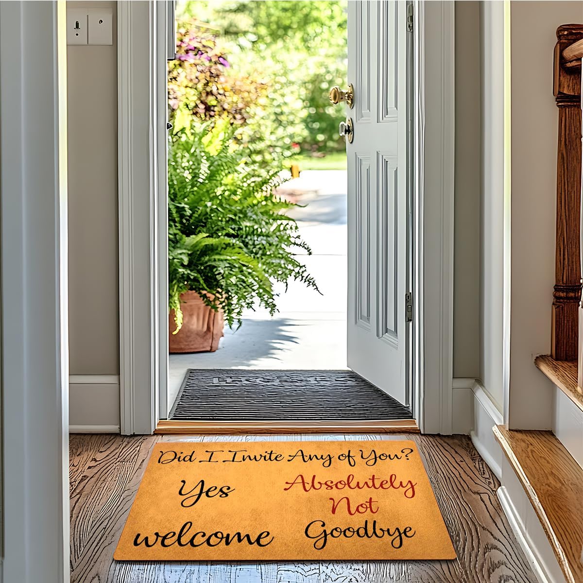 MELODADDY Funny Welcome Doormat (Did I Invite You Goodbye)