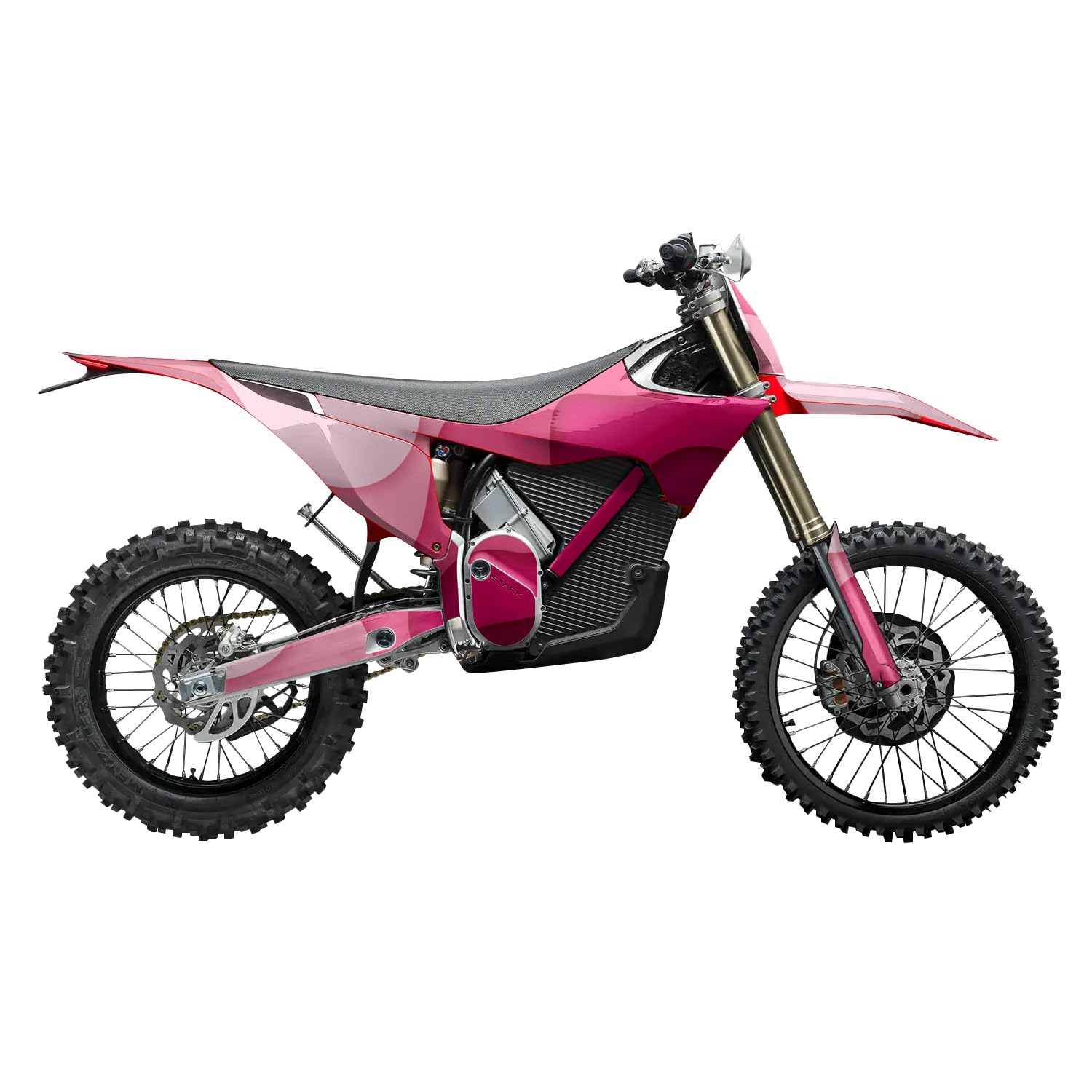 Stark Varg MX 2023-2025 Graphics Kit Wrap - Papercraft Magenta - Varg MX Skin - Premium 3M Vinyl Protective Wrap Decal Cover - Easy to Apply | Crafted in The USA by MightySkins