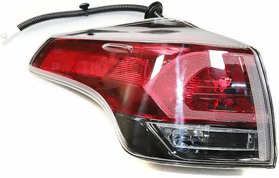 For 2016 2017 2018 Toyota RAV4 Left Side Halogen Outer Tail Light Brake Lamp Driver Side Replacement Red Lens