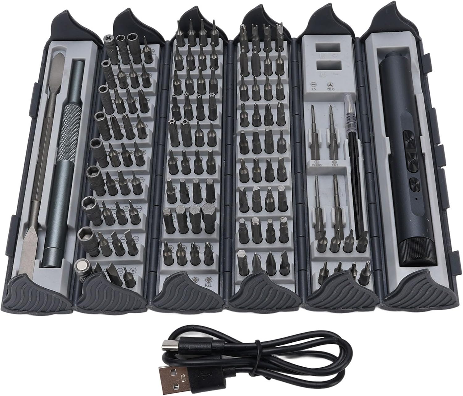 Fafeicy 124 in 1 Electric Set, Precision Set with 122 Bits and Tool Case, for Electronics Computer Laptop Gaming Console Watch Mobile Phone
