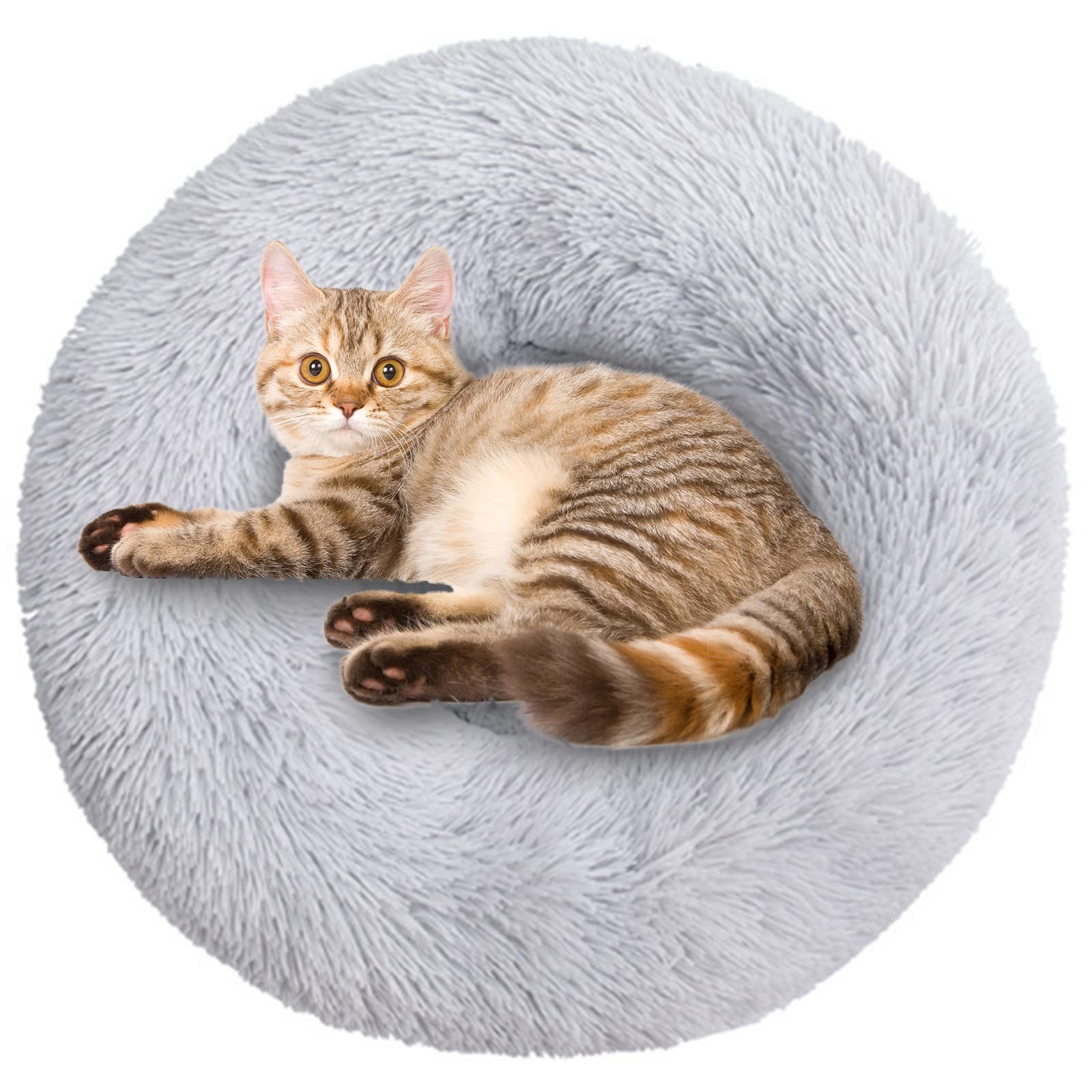 LumeiyCalming Dog Bed Cat Bed-Machine WashableHigh Bolster, Multiple Sizes S-XXL