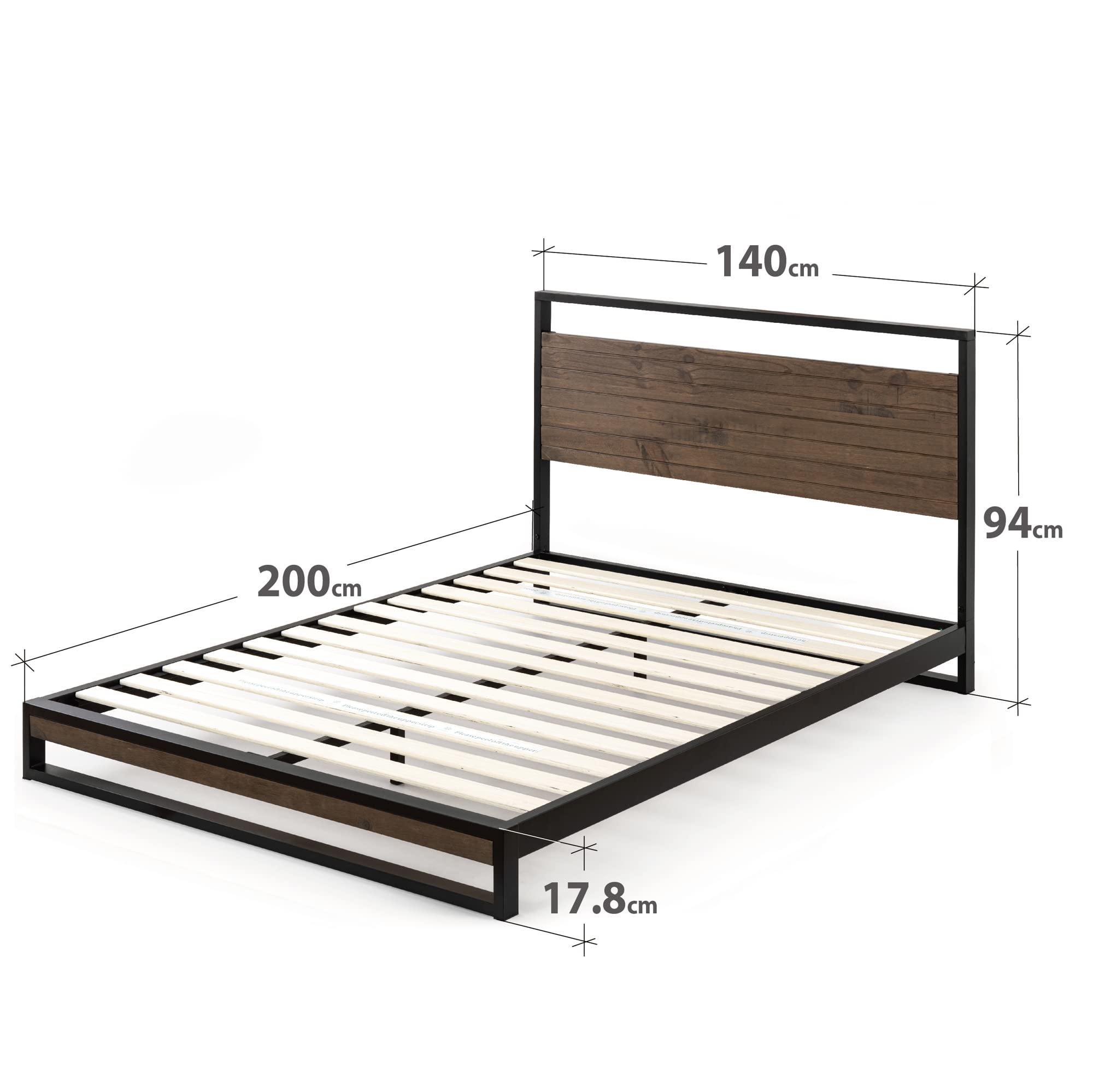 Zinus IRPBH Suzanne ダブルベッドフレーム Amazon.co.jp: ZINUS メタル ウッド ベッドフレーム ダブル