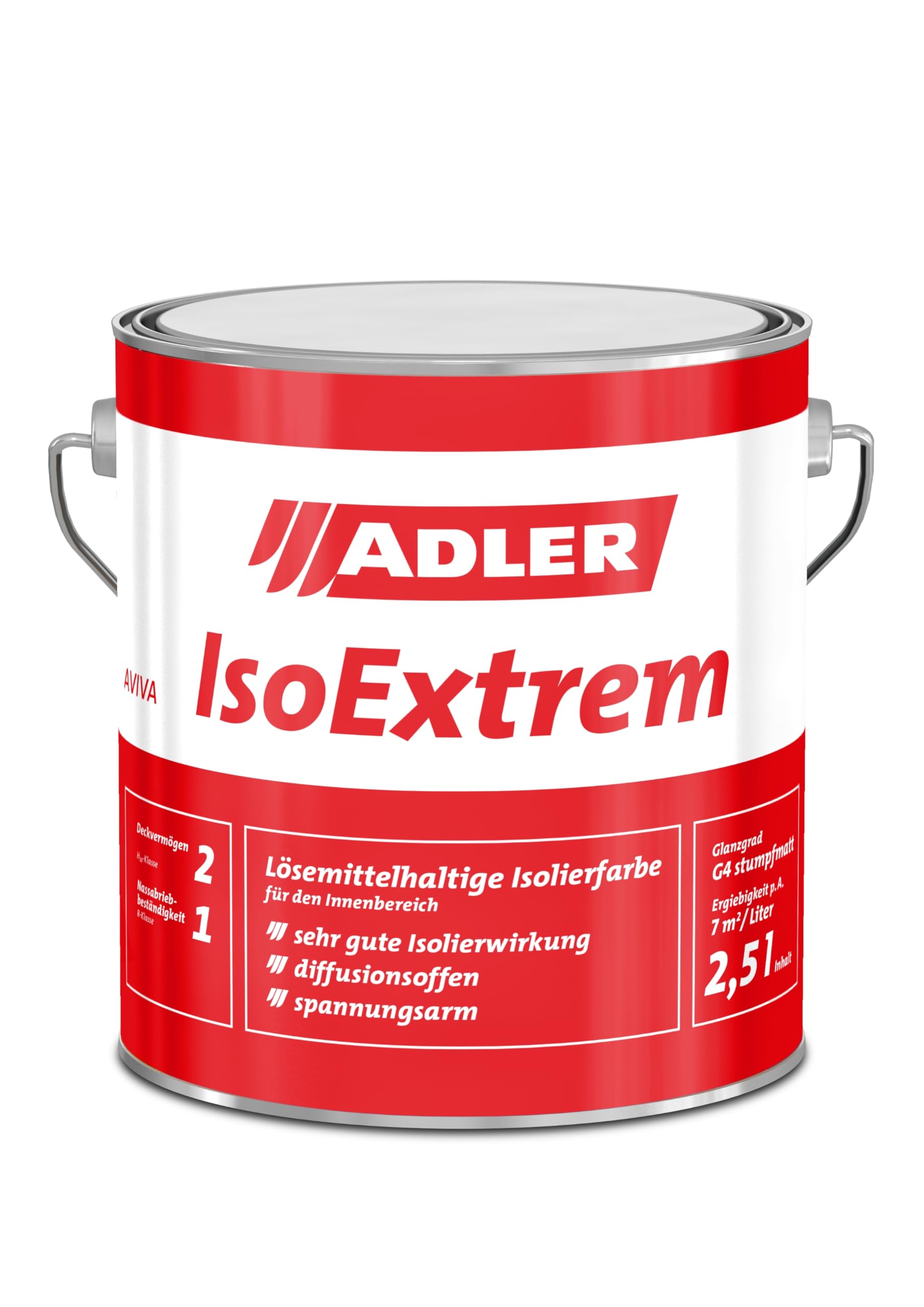 ADLER Iso-Extrem 9l | Sehr gute Isolierwirkung bei Ruß-, Nikotin- und Wasserflecken, hoch deckend, geruchsneutral, diffusionsoffen, spannungsarm