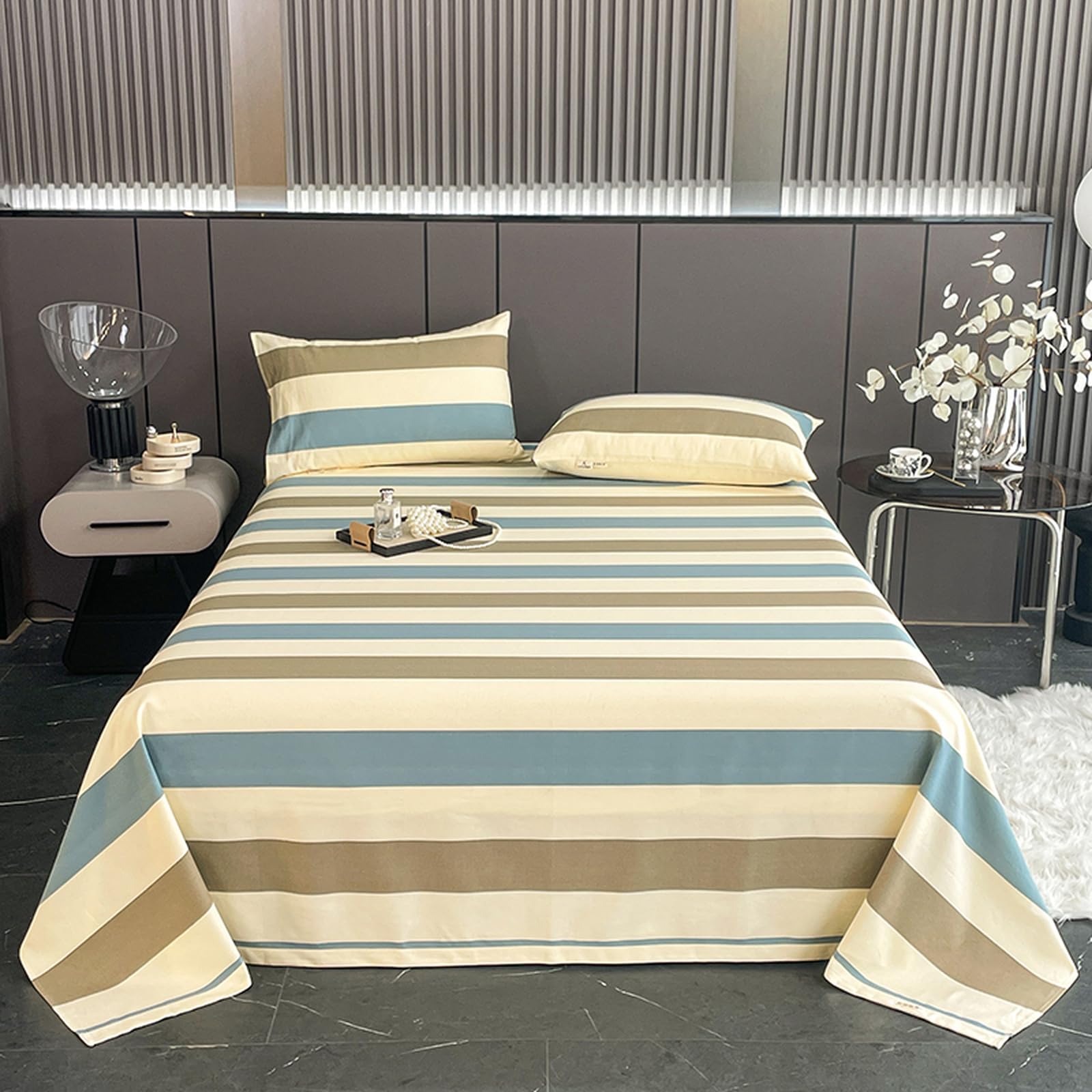 Bettlaken ohne Gummizug 230x245cm/3pcs,Baumwolle, auch für Abdeckungen/Tischdecken/Sommerlaken zum zudecken