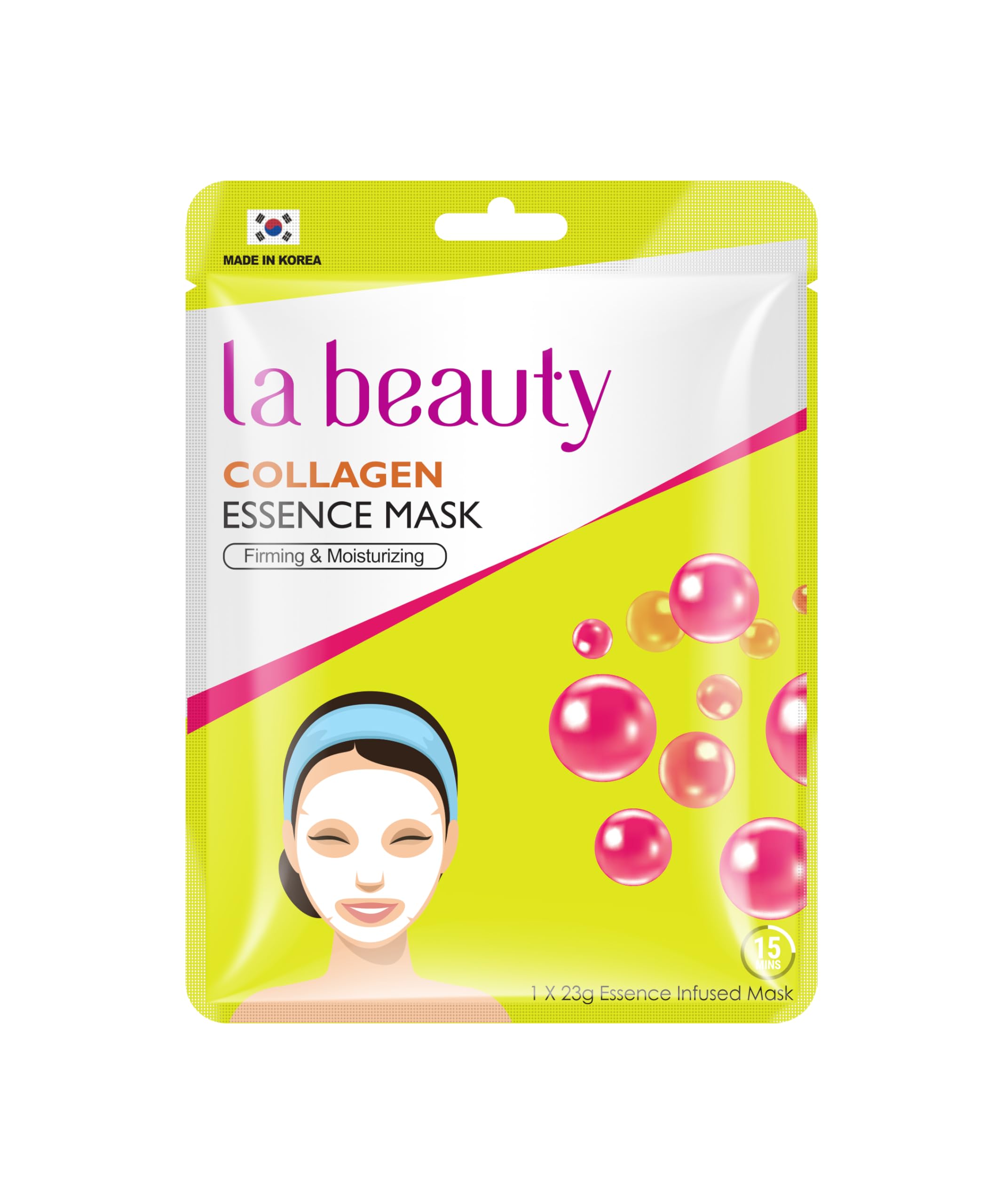 La BeautyCollagen Essence Mask | Firming & Moisturizing | Formulated With Rich Skin Essential Nutrients That Increase Skin’s Elasticity & Makes Skin Resilient Against Environmental Aggressors | 23gm