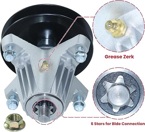 Miniatura 9 de GELASKA Paquete de 3 unidades de husillo 918-06981 que reemplazan a MTD 918-06981, 618-06981 para Cub Cadet XT1 LT50, XT2 LX50, MTD CYT5023SE,