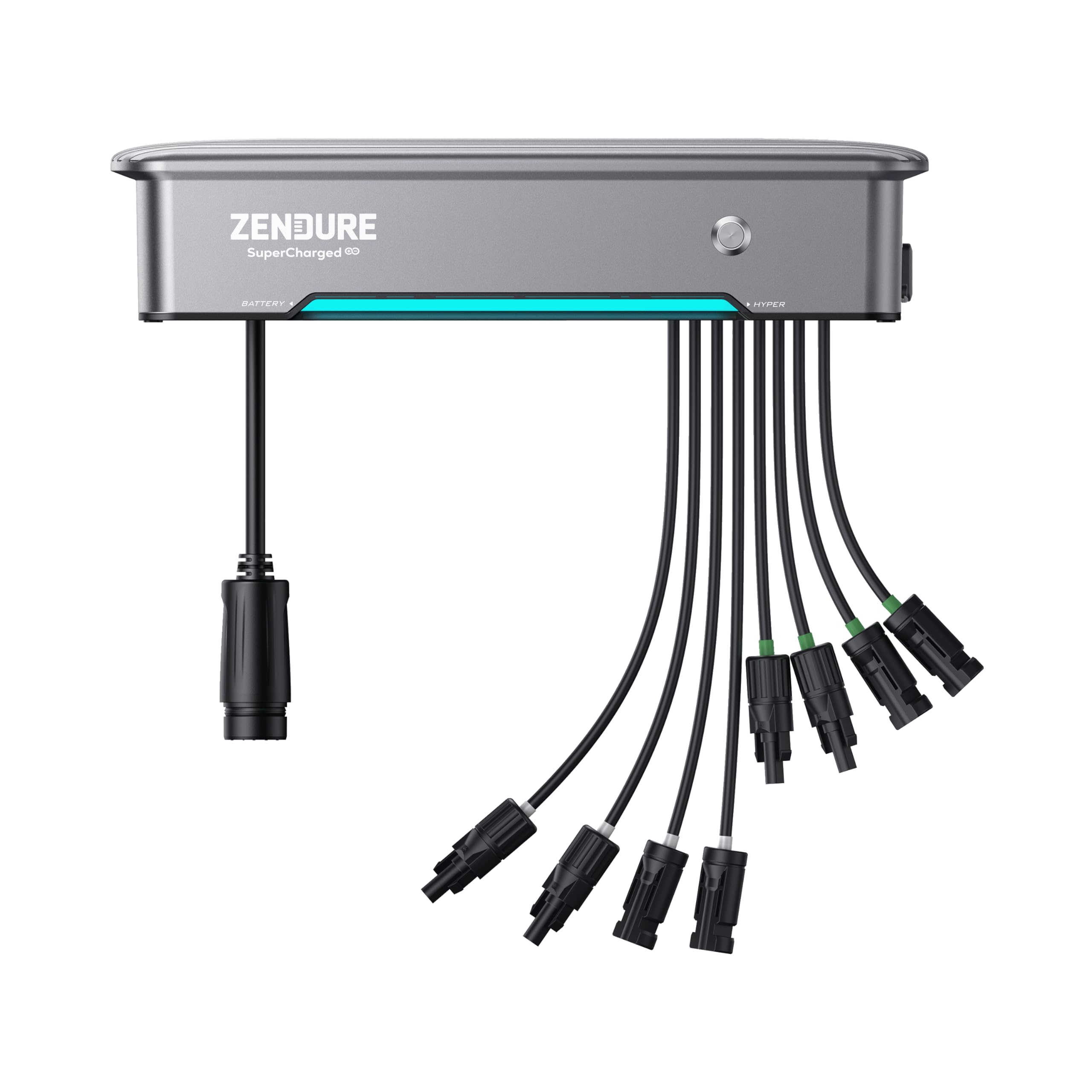 Zendure SolarFlow Balkonkraftwerk, Hyper 2000 Eingebaute Mikrowechselrichter, 1200W Ausgang, TOU, 1800W Solar Eingang, Bidirektionales 1200W AC-Laden, Kompatibel mit AB Akkus