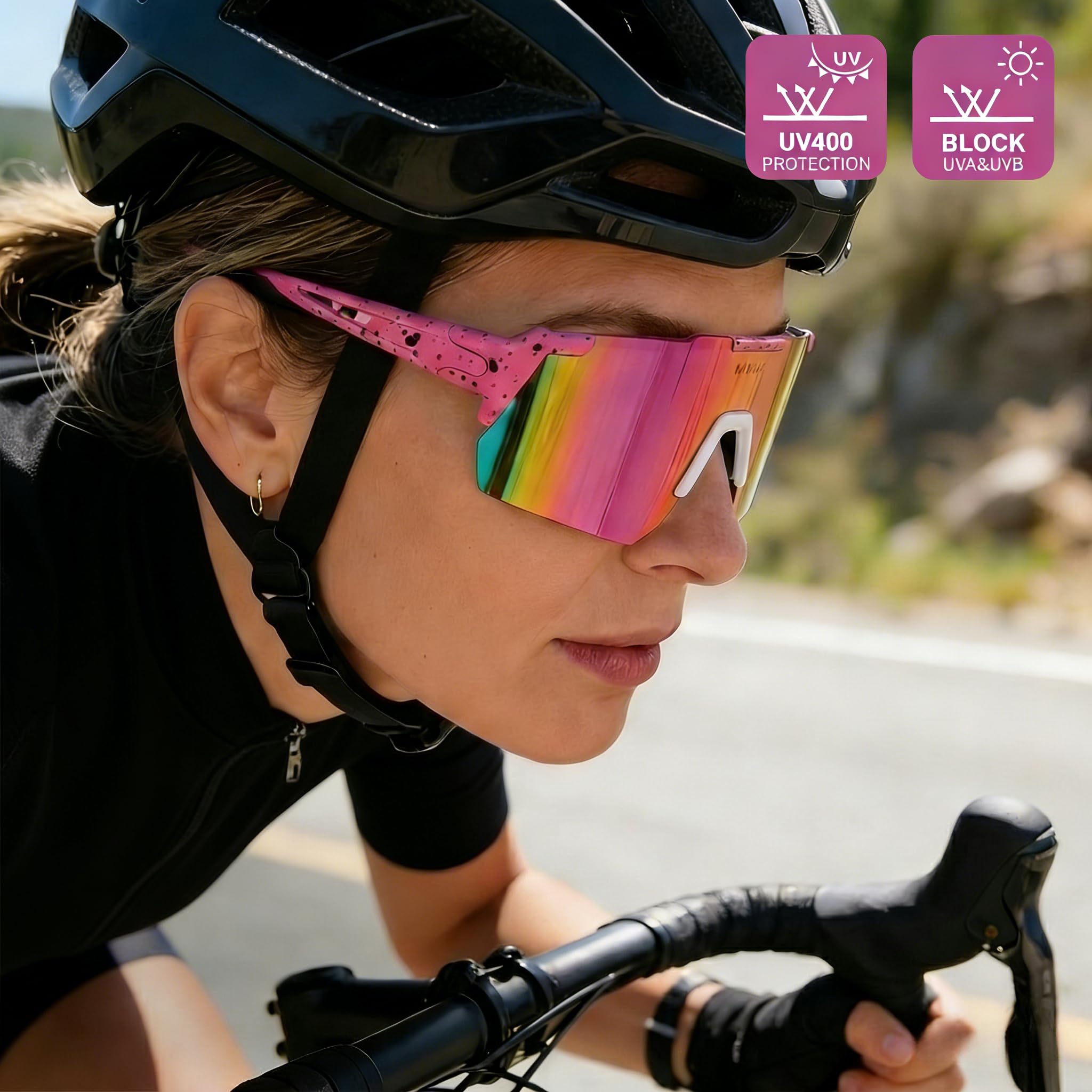 Gafas de sol polarizadas para ciclismo, gafas de sol deportivas UV 400 para hombres y mujeres, gafas de sol polarizadas