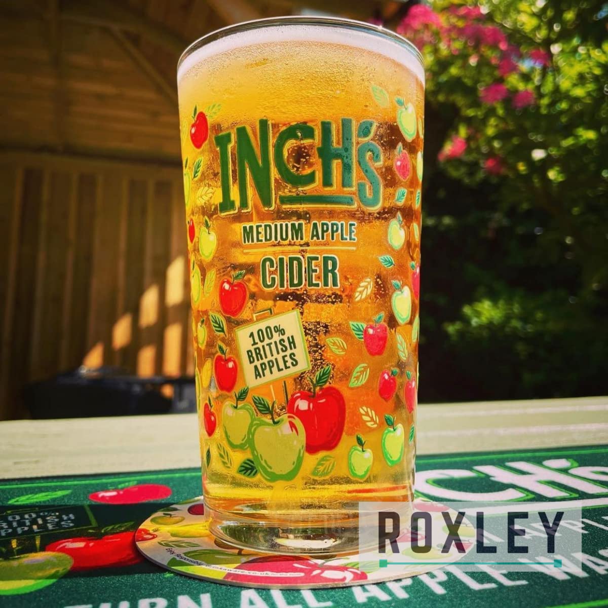 Roxley Grand verre à bière à cidre de 5,1 cm avec 2 tapis de bière