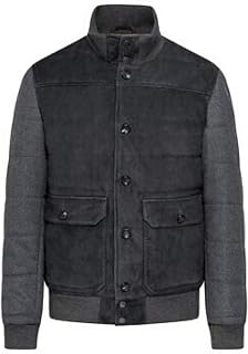 HM402453 Mayfair Padded Suede Jacket Leather Bomber Jacke Blouson 44 - XS