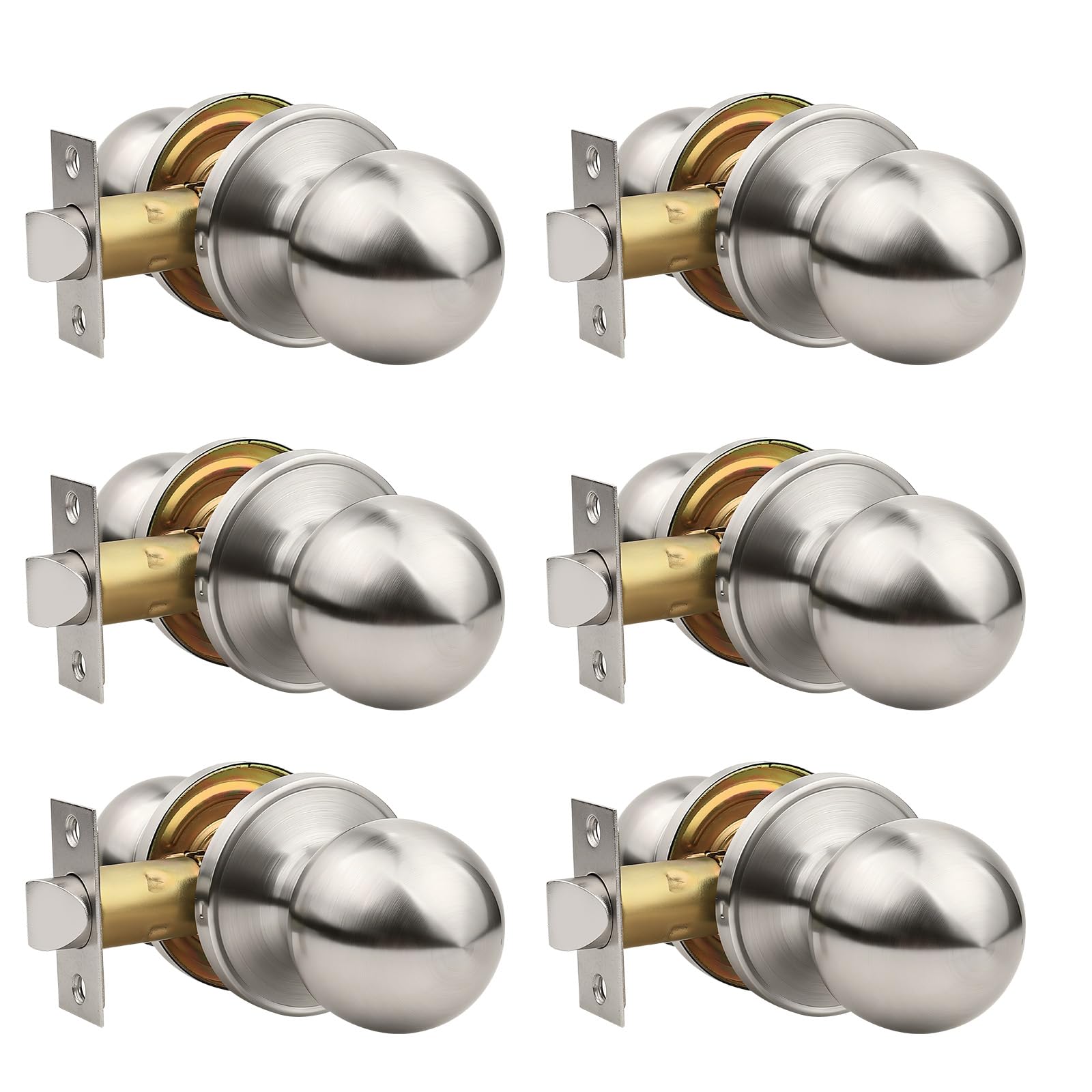 Privacy Door Knobs - 2 Pack Satin Nickel -32 Privacy Door Knobs - 2 Pack Satin Nickel -32
