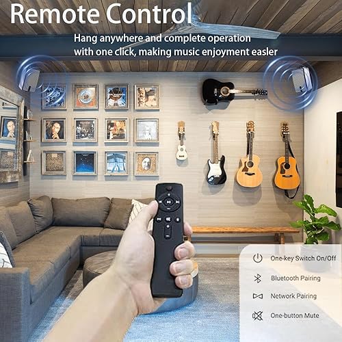 Miniatura 3 de Altavoces Bluetooth para exteriores de 400 W para garaje, patio, porche, cenador, soffit, sala de entretenimiento. Altavoz de montaje en pared,