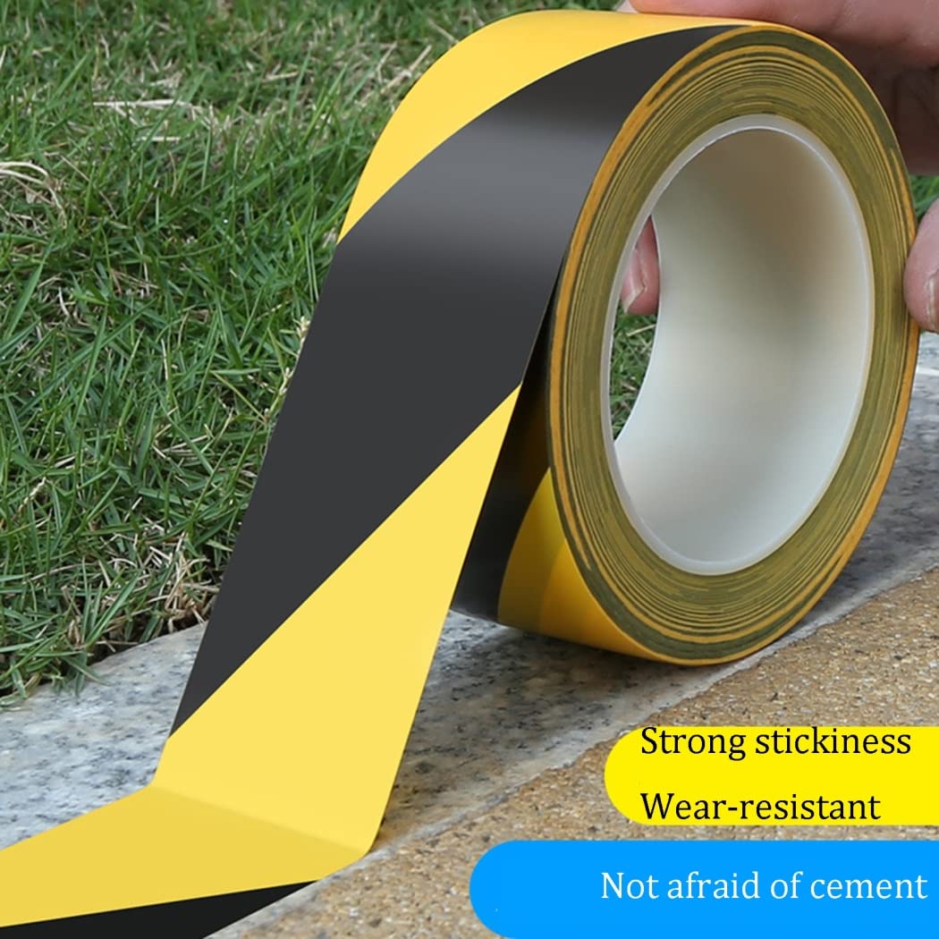 Czerwono-biała taśma ostrzegawcza, Taśma ostrzegawcza o zagrożeniach 100 mm na 33 m, wielokolorowa(Black/Yellow)