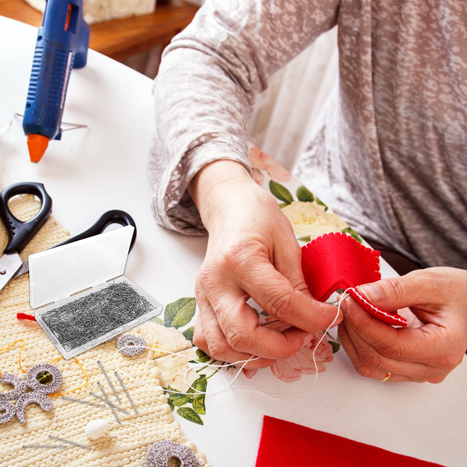 1100 Spilli Da Cucito In Acciaio Inox - 2.5 Cm, Per Sartoria, Crafting E Decorazioni