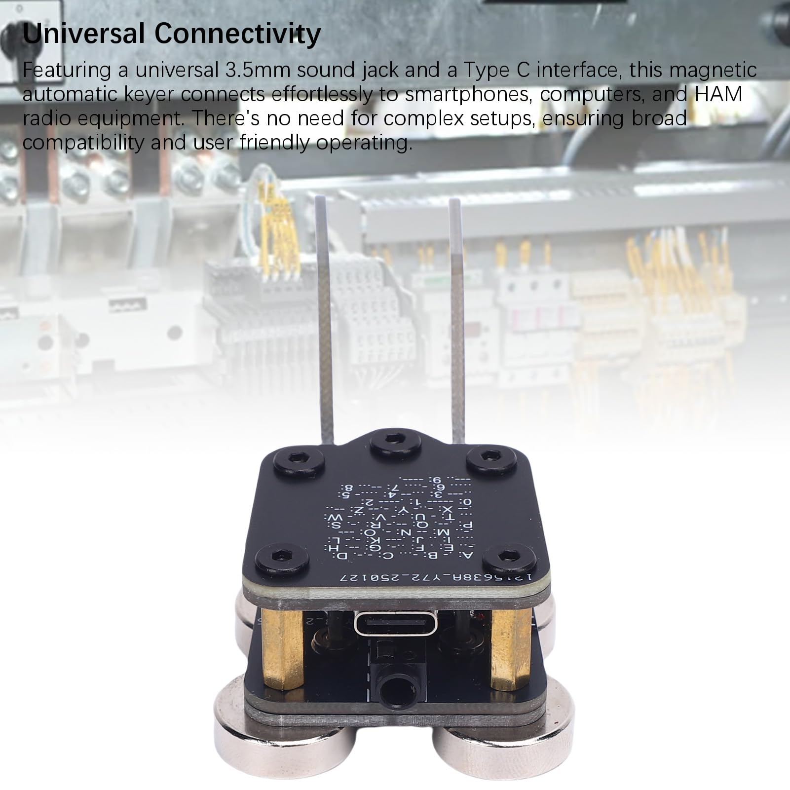 Chiave Codice Morse CW, Trainer Automatico con Chiave Codice Morse a Doppia Paletta, 4 Basi Magnetiche Nd PCB, per Funzionamento Radioamatore