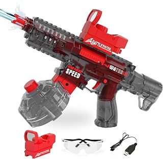 2025 Electric Water Guns for Adults Kids, Automatic Water Gun Toy for Kids Ages 4-8 8-12, Large Capacity High Power, 32ft Ultra-Long Range, Summer Pool Outdoor Beach Water Toys for Boys Girls(Red)