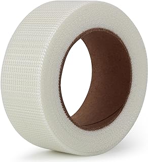 LLPT Drywall Repair Fiberglass Joint Tape 2” x 100 Ft Industrial Grade Extra Strength Fiber Mesh Heavy Duty Self Adhesive for Seam Patch Wall Crack Seam Repair Color White (DRF210)