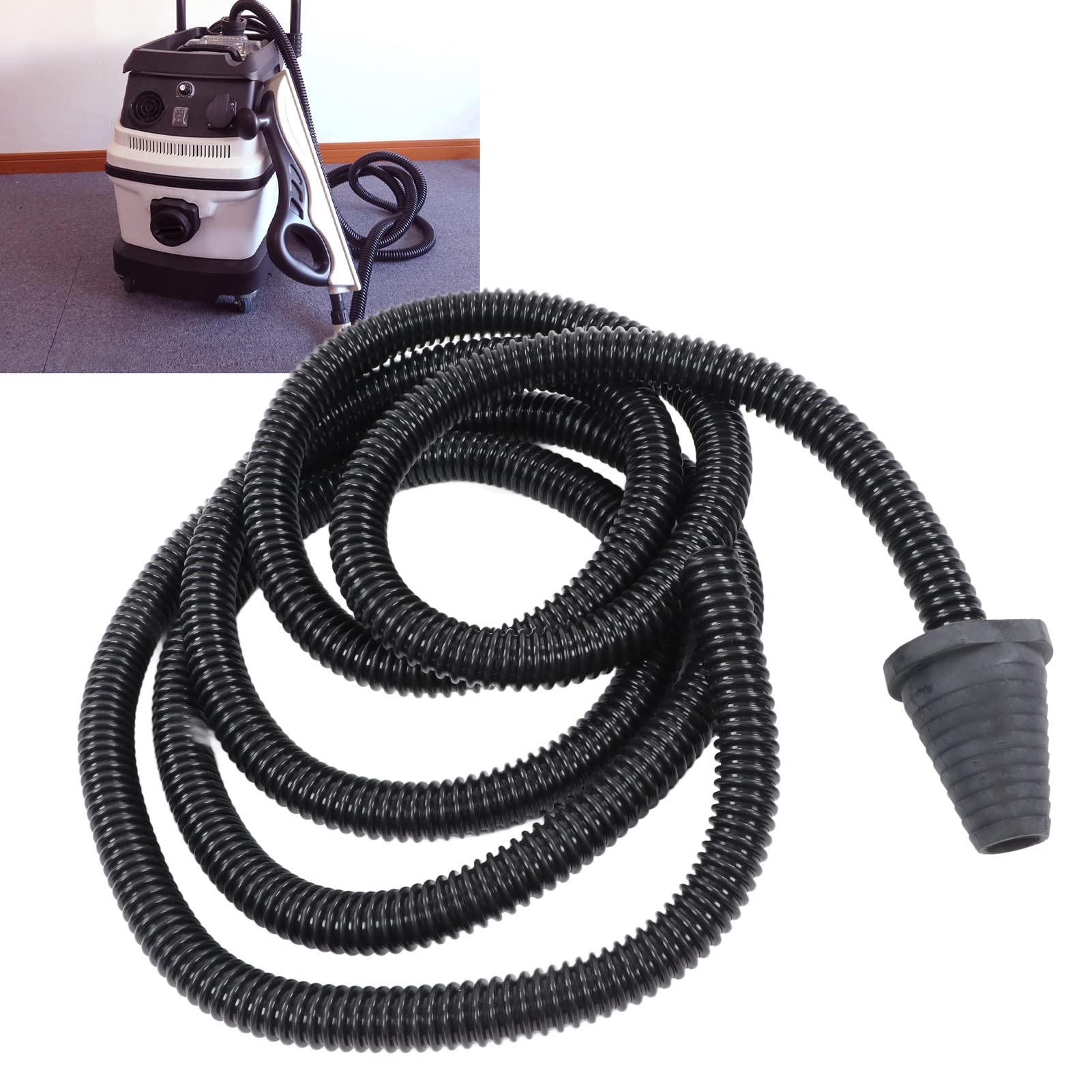 KANASI Manguera de recolección de polvo, tubo roscado corrugado de goma flexible para herramienta eléctrica, aspiración, amoladora de pared, recolección de polvo