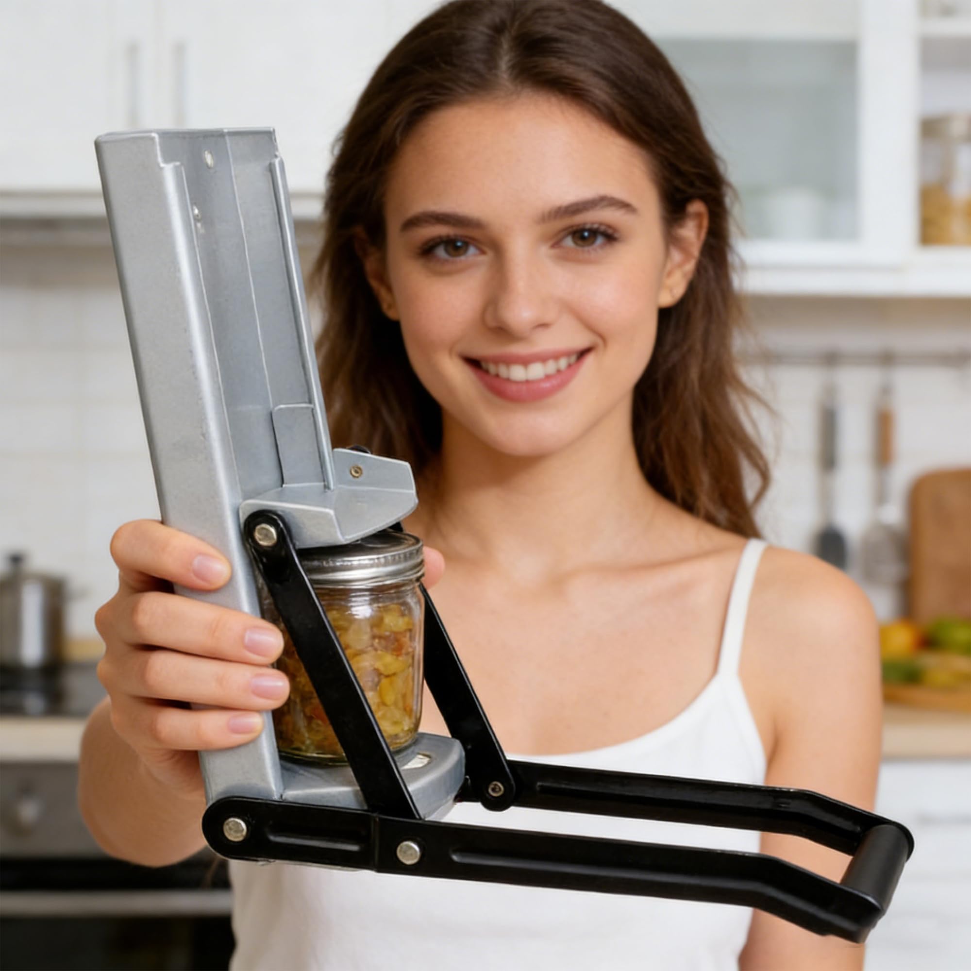 Dosenbrecher, Handbetriebene Dosenbrecher zum Recycling, Dosenbrecher Abflachen Dosen, Flaschen, kommt mit Stopper Bar, Hardware Metall Soda Bier Smasher Dosen und Flaschen