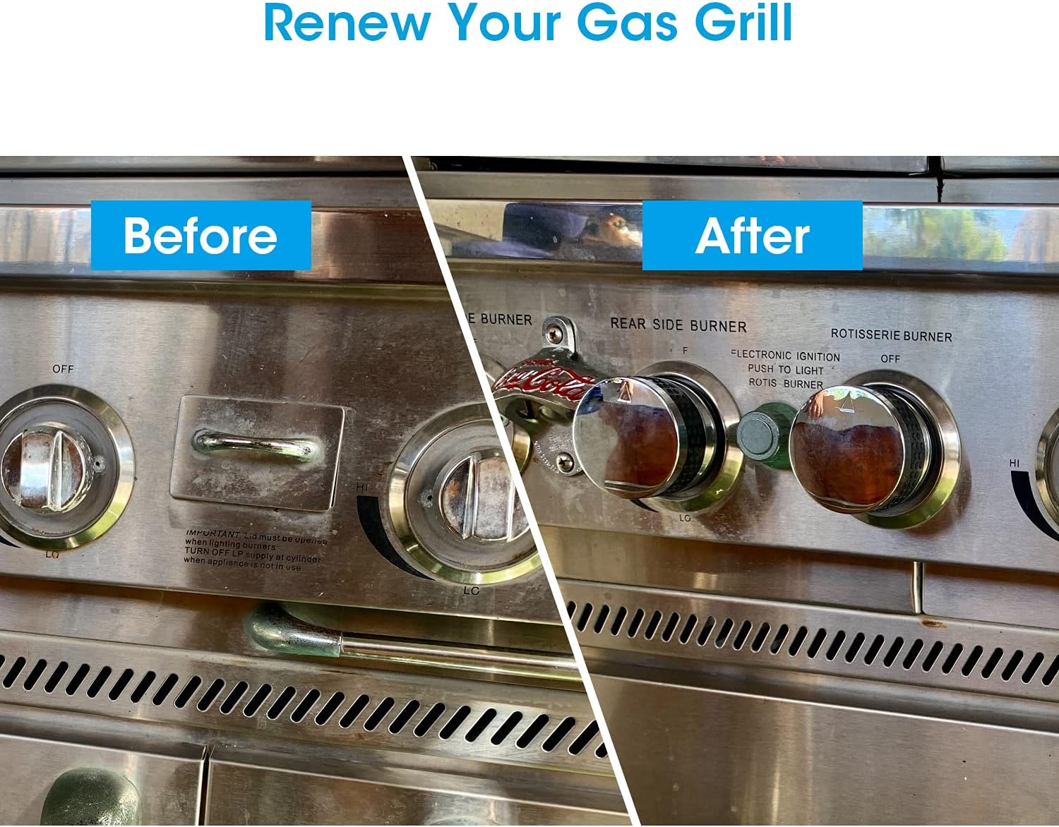 Unicook Grill Control Knobs Replacement 2 Pack, Gas Grill Burner Knob Kit, Fits BBQ Gas Grills with D Shaped Valve Stem, NOT Fit Recessed or Flush Valve Stem, Include 2 Knobs and 6 Adaptors : Patio, Lawn & Garden
