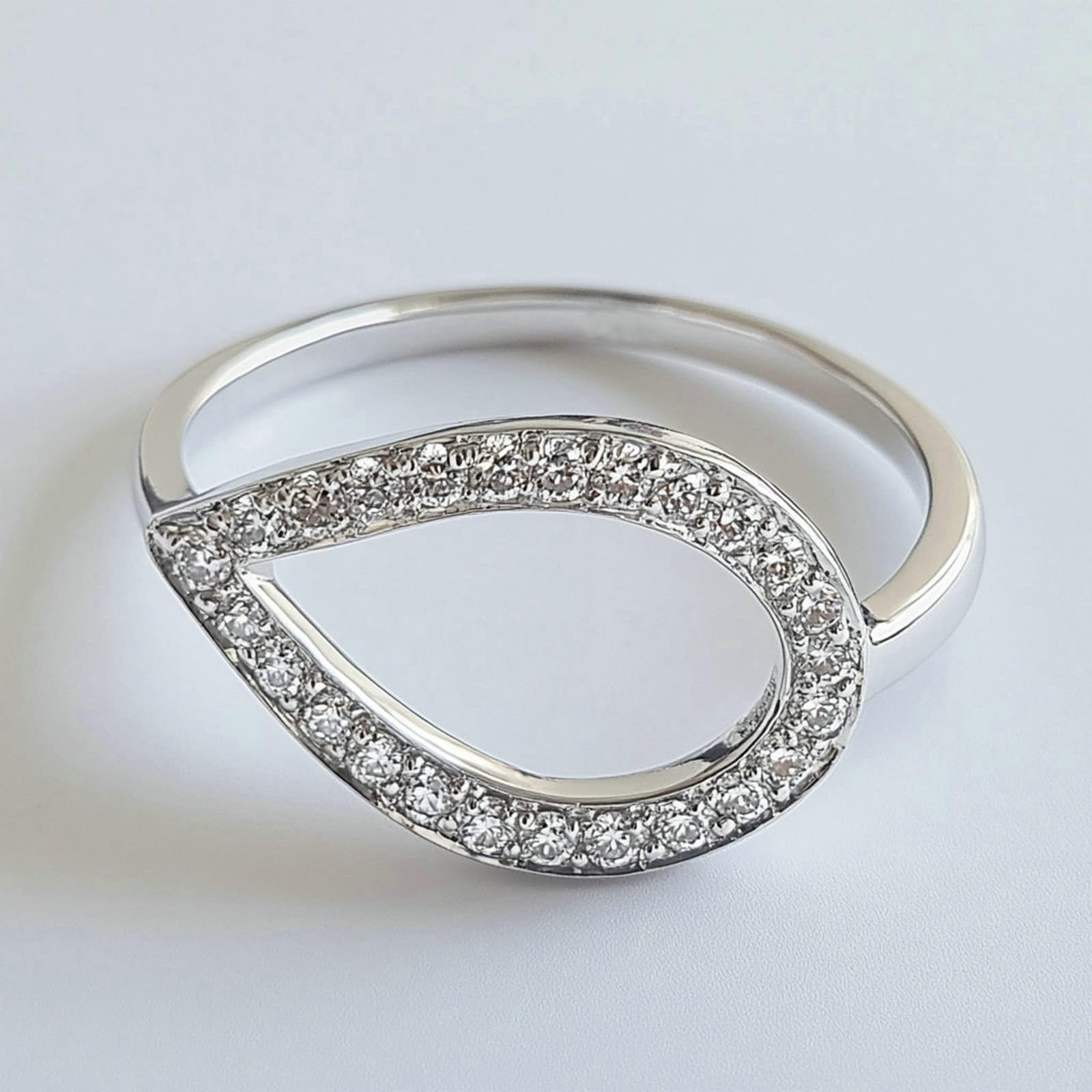 KnSam Obrączki ślubne z prawdziwego złota Au 375/585/750 białe złoto, klasyczny pierścionek soliter z diamentem, białe złoto 9K/14K/18K para pierścionków, rozm. 47-65