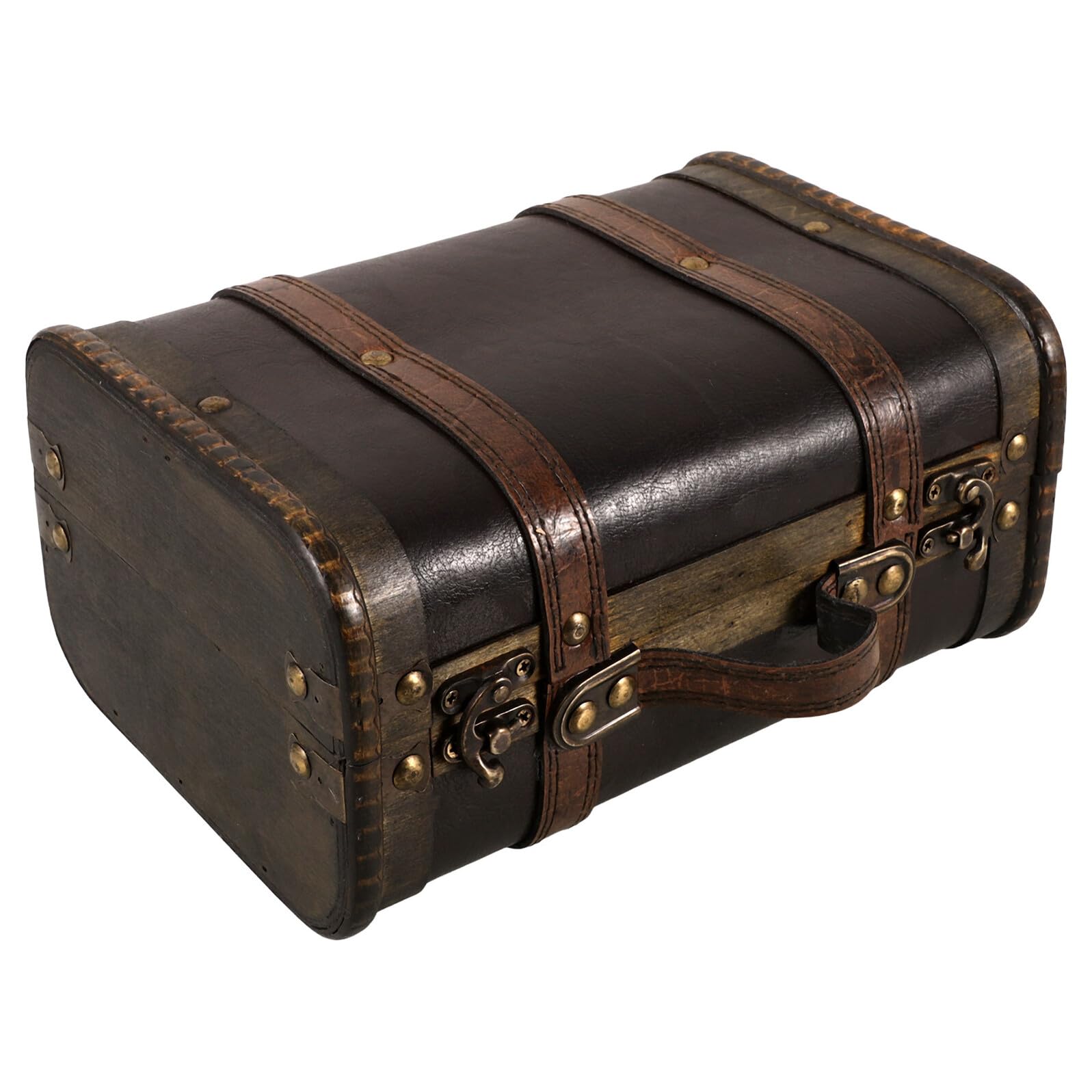 Boîte de rangement en bois vintage, coffret bijoux haut de gamme