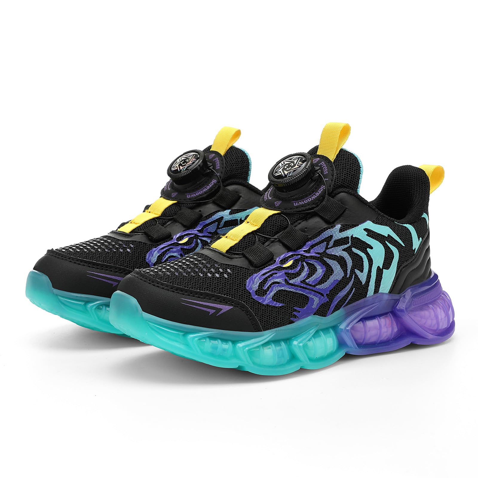 Kinder Sneaker Laufschuhe Mode Jungen Sportschuhe Tigermotiv Turnschuhe Bequem Atmungsaktiv Leicht Outdoor Sport Freizeit Schuhe Joggingschuhe Größe 28-39