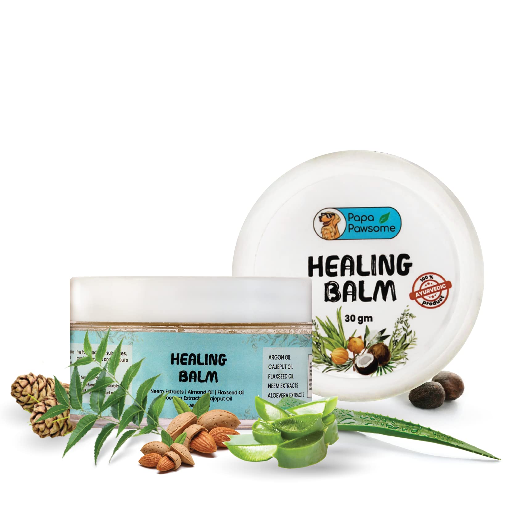 Papa Pawsome 30g Healing Balm for Dogs/Puppies Tickbite, Heals, Wounds, Scratches, Redness, Enriched with Flaxseed Oil | Citronella Oil | Neem Extract | Aloevera Extracts (B07L6JBQFK) Amazon Price History, Amazon Price Tracker
